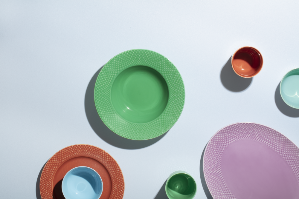 Lyngby Porcelæn Rhombe krus, grøn - 33 cl. - Bahne